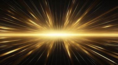 Altın yatay çizgiler, simetrik bileşim, biyolüminesans, saf beyaz zemin. soyut arkaplan