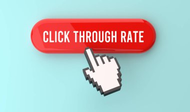 Web düğmesindeki Rate metni, piksel tıklanabilir arayüzü, web pankartı, çevrimiçi bağlantı, dijital pazarlama, kullanıcı etkileşimi, dönüştürme metrikleri üzerinden tıklayın. 3 Boyutlu Hazırlama.