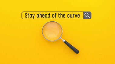 Web arama sayfasındaki eğri reklam mesajlarının ilerisinde kal. Büyüteç ve sarı arkaplan