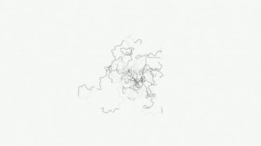 Gerçek üstü hipnotik soyut hareket. Siyah beyaz ve kusursuz görsel animasyon.