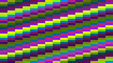 Hipnotik renkli geometrik şekil animasyonu 4K dipsiz döngü videosu