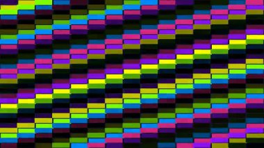 Hipnotik renkli geometrik şekil animasyonu 4K dipsiz döngü videosu