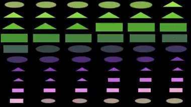 Hipnotik renkli geometrik şekil animasyonu 4K dipsiz döngü videosu