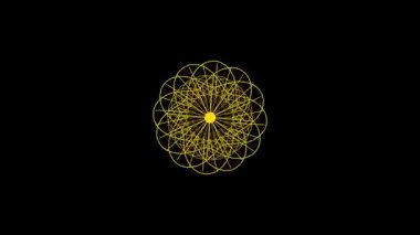 Neon Çin kaligrafi vuruşu animasyonu ile parlayan fırça hareketi döngü içinde