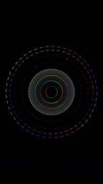 Neon Çin kaligrafi vuruşu animasyonu ile parlayan fırça hareketi döngü içinde