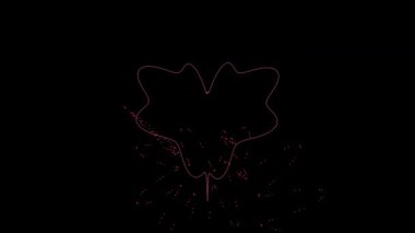 Dinamik neon geometrik şekiller parlayan soyut hareketle animasyonu canlandırır