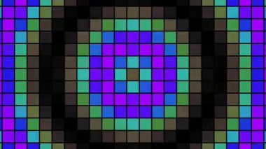 Gökkuşağı ızgara nabız animasyonu kaleydoskopik geometrik hareket