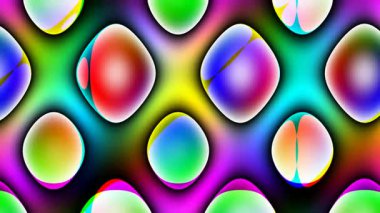 Gerçeküstü kabile sıvısı rüya manzarası animasyonu. Garip hareketlerle soyut ışık akışı.