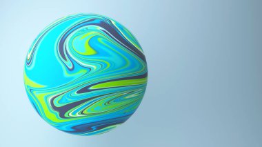 Renkli soyut küreler kopyalama alanı ile 3B görüntüleme en az arkaplan illüstrasyonu