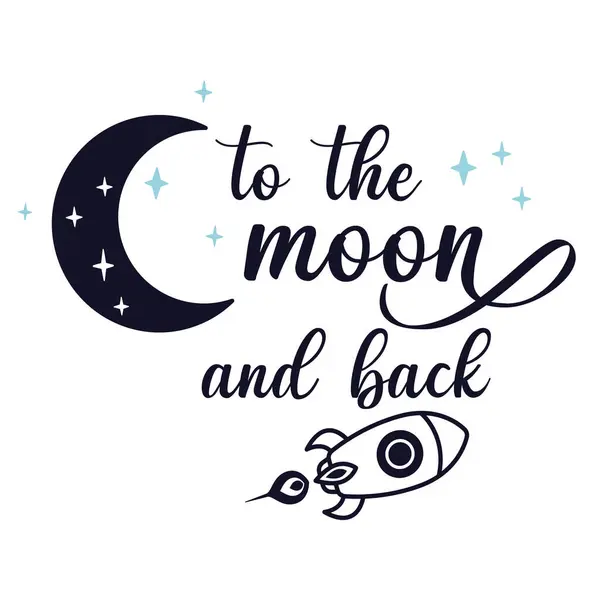 Ay 'a ve geriye, harf, simge, roket, yıldız, motivasyon cümlesi