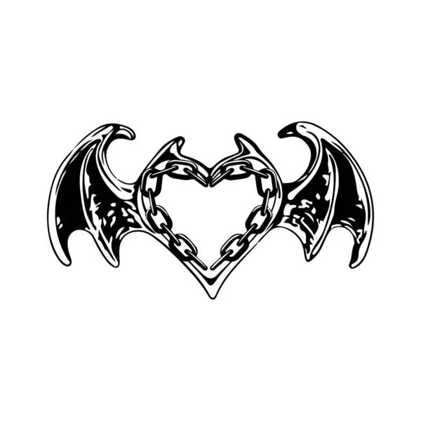 Векторный Символ Сердца Крыльями — стоковый вектор