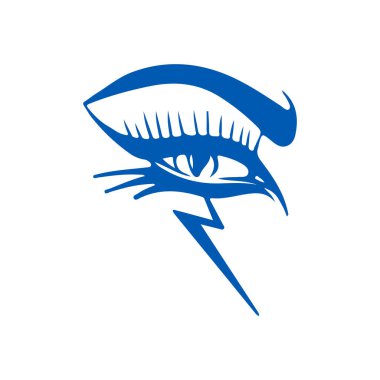 mavi göz silueti illüstrasyon vektör kavramı