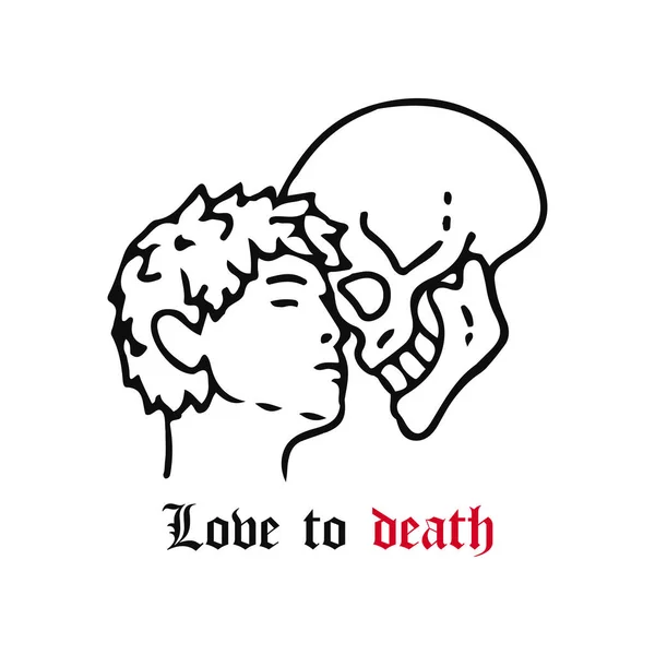 Man Head Skull Illustration Vector — Stock Vector