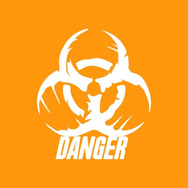 Biyolojik tehlike sembolü kavramının vektör çizimi