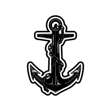 Çapa silueti kavramının vektör illüstrasyonu