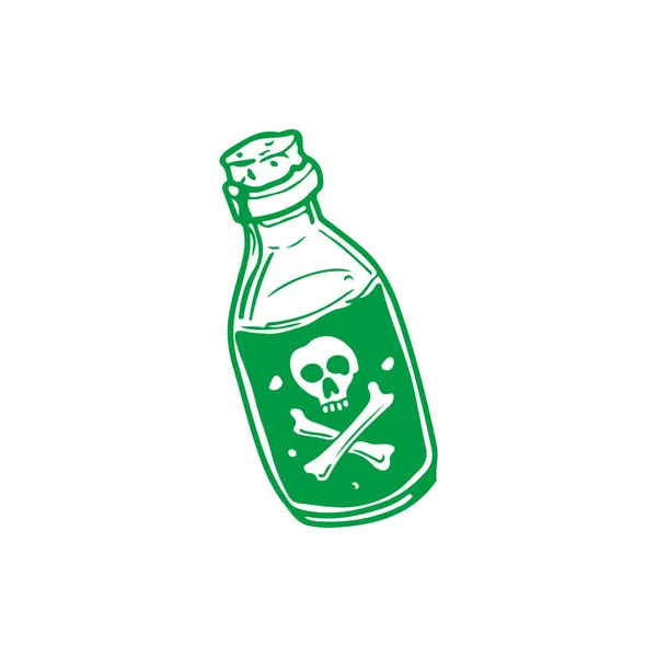 Πράσινο Δηλητήριο Μπουκάλι Διανυσματική Απεικόνιση — Διανυσματικό Αρχείο
