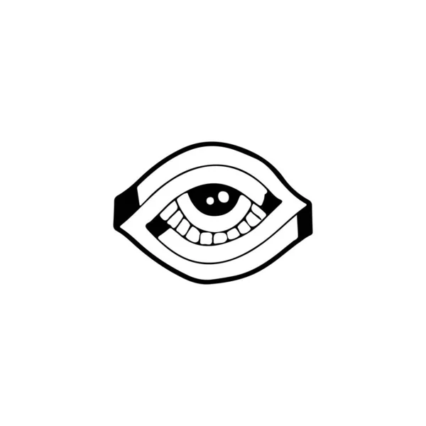 Illustrazione Vettoriale Del Concetto Simbolo Dell Occhio — Vettoriale Stock