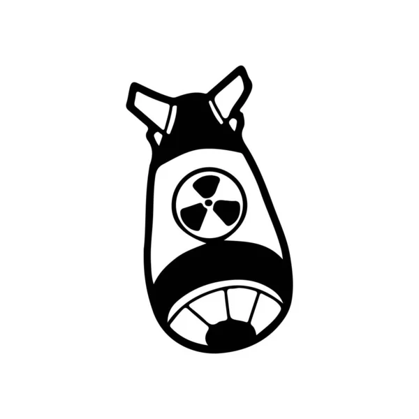 Ilustração Vetorial Bomba Nuclear — Vetor de Stock