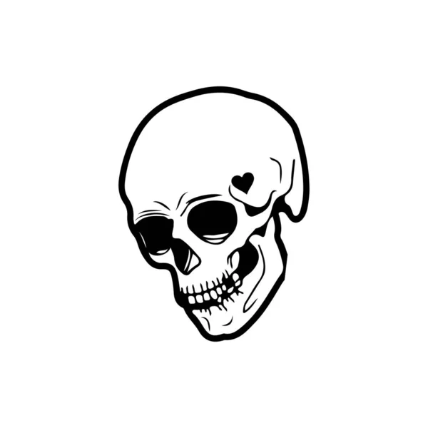 Vecteur Illustration Crâne Avec Concept — Image vectorielle