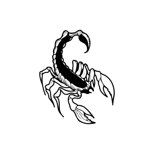 Illustration Vectorielle Concept Scorpion Vicieux — Image vectorielle