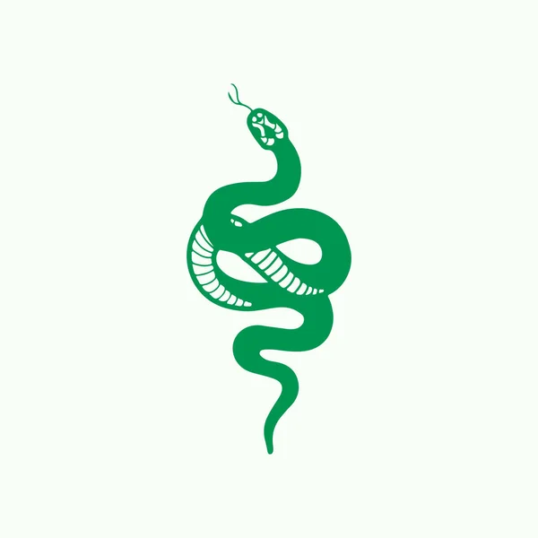 Vektorillustration Des Konzepts Der Grünen Schlange — Stockvektor