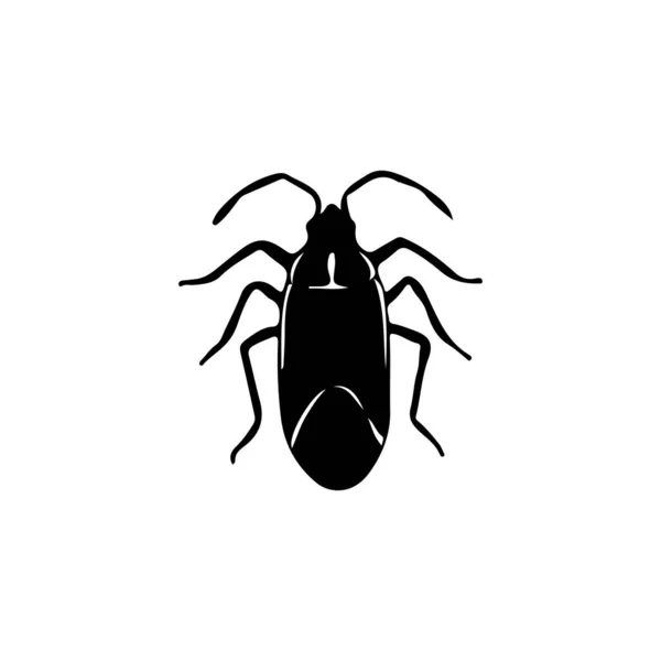 Vector Silueta Insecto Cucaracha Ilustración — Archivo Imágenes Vectoriales