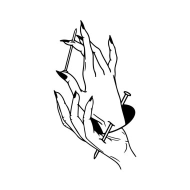  Tırnaklı bir elin vektör çizimi