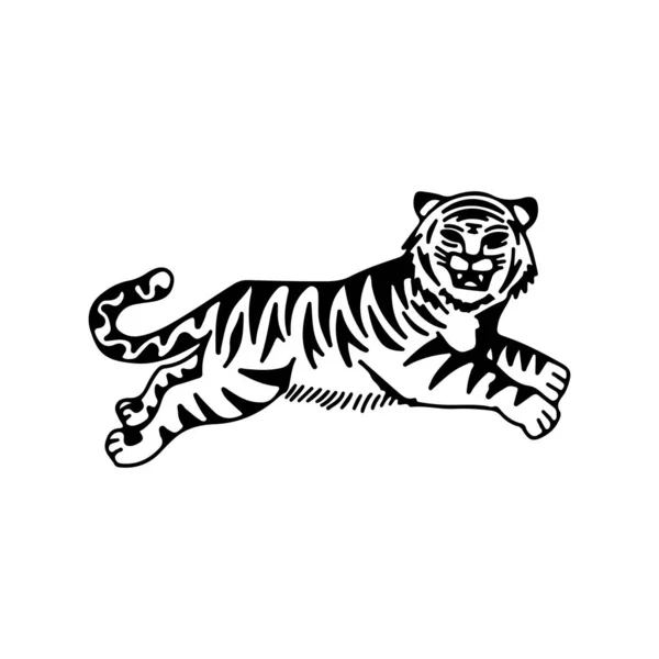 Tiger Vector Ilustración Con Concepto — Vector de stock