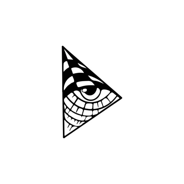 Μάτι Τρίγωνο Σύμβολο Διάνυσμα Εικονογράφηση — Διανυσματικό Αρχείο