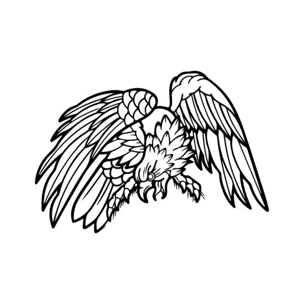 Adler Vogel Vektor Illustration Mit Konzept — Stockvektor