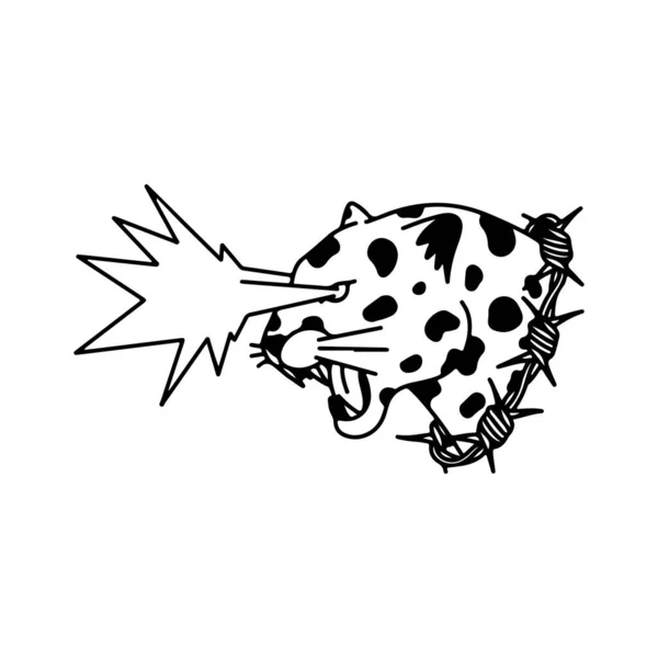 Çita Baş Illüstrasyon Vektörü Kavramı — Stok Vektör