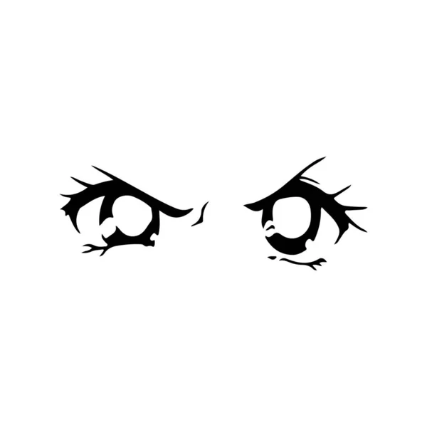 Vektorová Ilustrace Anime Očí — Stockový vektor