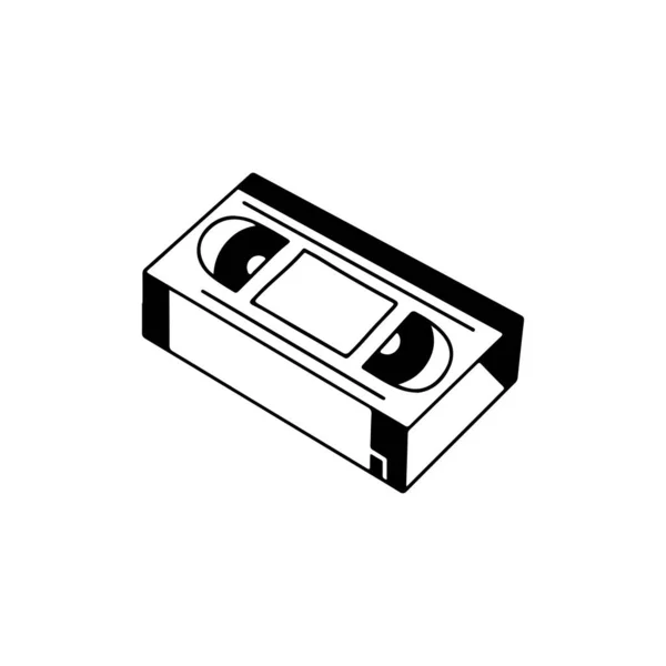 Cintas Cassette Vintage Concepto Vector Ilustración — Vector de stock