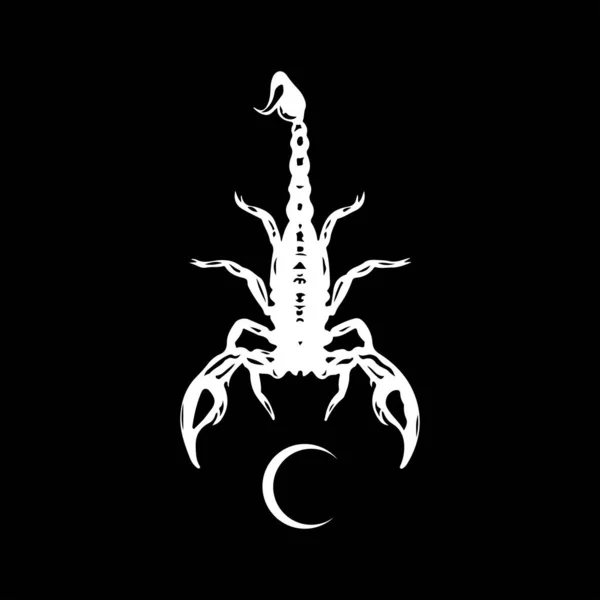 Scorpion Silueta Vektor Ilustrace Koncept — Stockový vektor