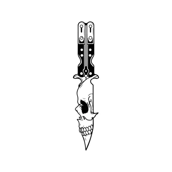 Векторна Ілюстрація Ножа Черепа — стоковий вектор