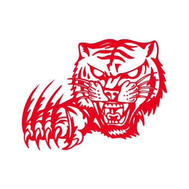 Kaplan pençesinin vektör çizimi