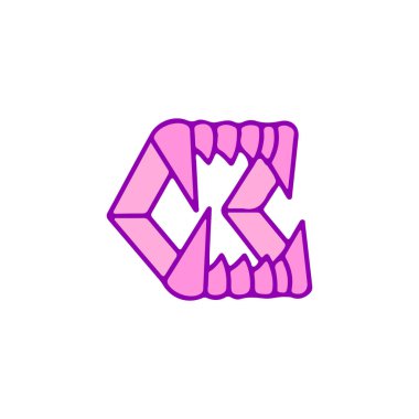 Sivri dişlerin vektör çizimi