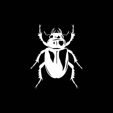 Bir böcek siluetinin vektör çizimi