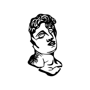 Yunan heykeli kavramının vektör illüstrasyonu