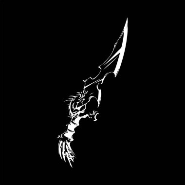 vektör illüstrasyon kavramı hançer silueti