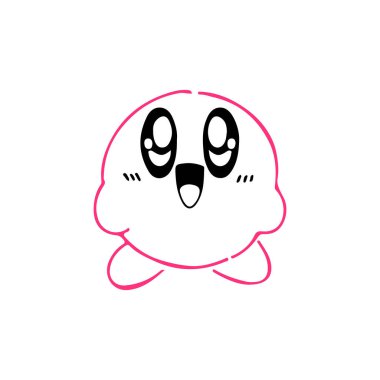 Tatlı çizgi film karakterinin vektör çizimi