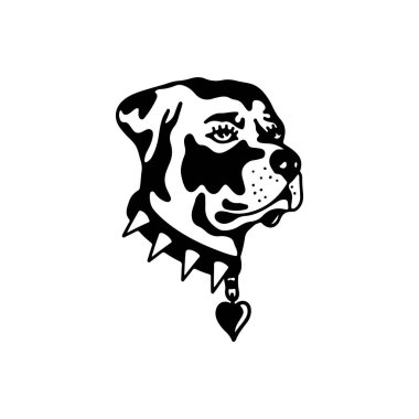 vector illustration of a bulldog's head