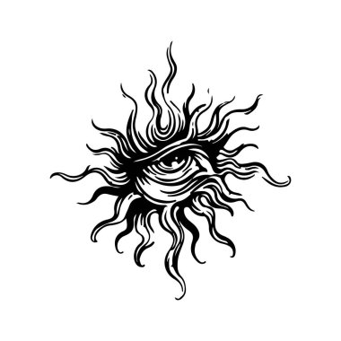 Kavramlı göz çizim vektörü