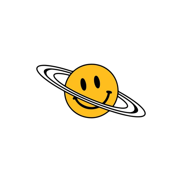 Yellow Planet Concept Vector Illustration Royalty Free Stock Vektory