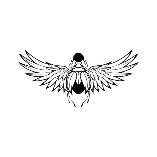 Vector Illustration Winged Bug — Image vectorielle