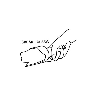 vector illustration of a hand holding a bottle