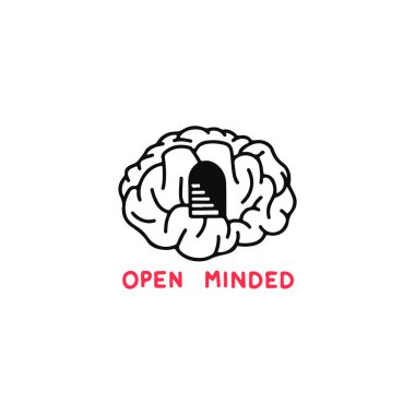 brain vector illustration with concept