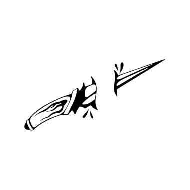 Hançer dövmesi kavramının vektör çizimi