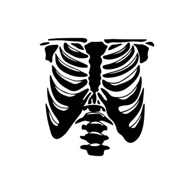 Kaburga siluetinin vektör çizimi