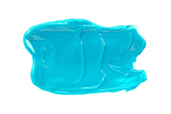 Cepillo Azul Claro Brillante Aislado Sobre Fondo Blanco Acuarela Azul — Foto de Stock